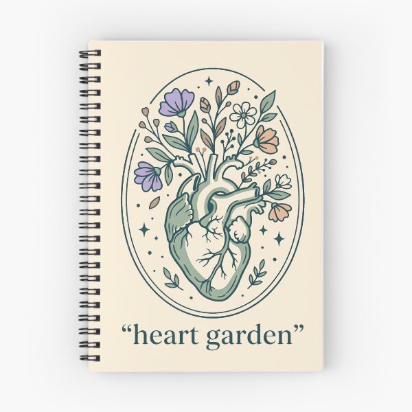 Item preview, Aesthetic Botanical Anatomical Heart Garden Gift Design designed and sold by Dantin.