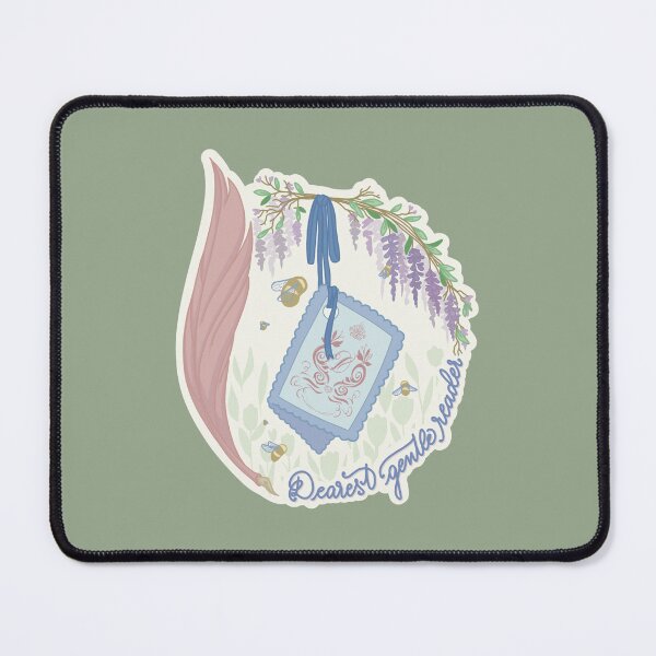 Item preview, Dearest Gentle Reader | Cozy Bookish Cottagecore Illustration designed and sold by Hille Stickers.