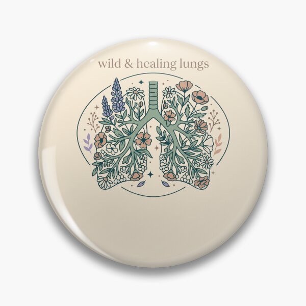 Item preview, Wild and Healing Lungs Botanical Anatomy Gift Design designed and sold by Dantin.