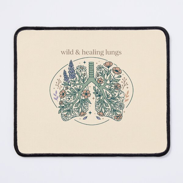 Item preview, Wild and Healing Lungs Botanical Anatomy Gift Design designed and sold by Dantin.