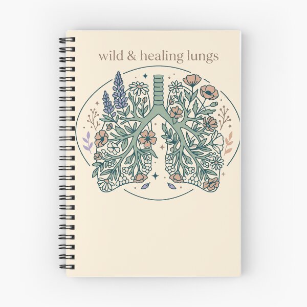 Item preview, Wild and Healing Lungs Botanical Anatomy Gift Design designed and sold by Dantin.