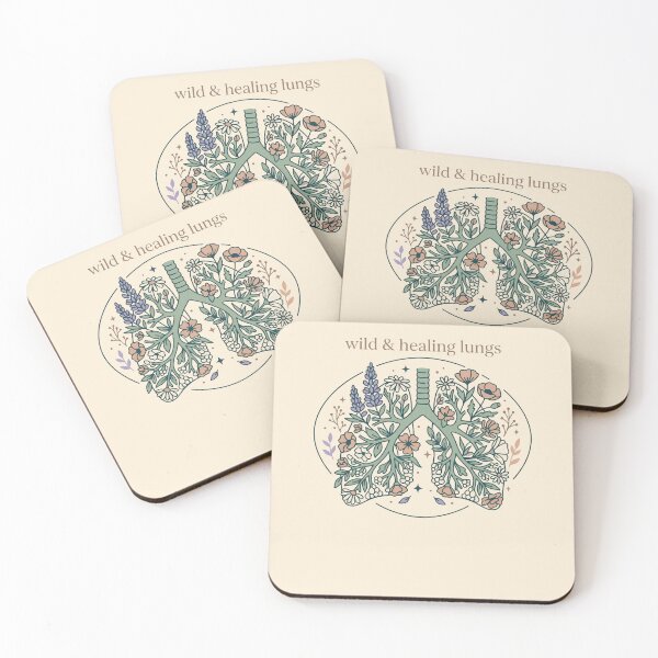Item preview, Wild and Healing Lungs Botanical Anatomy Gift Design designed and sold by Dantin.