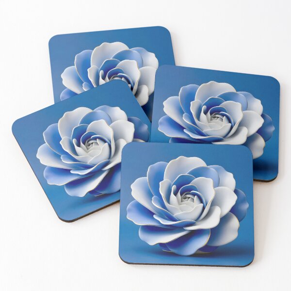 Item preview, Blue and White Flower Sculpture  designed and sold by Vicky Brago-Mitchell®.