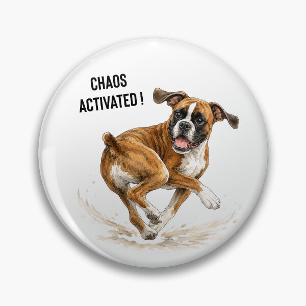 Item preview, Chaos Activated! Boxer Dog Watercolor | Spinning Zoomies Boxer Gift designed and sold by PAPIRO SIGLO XXI.
