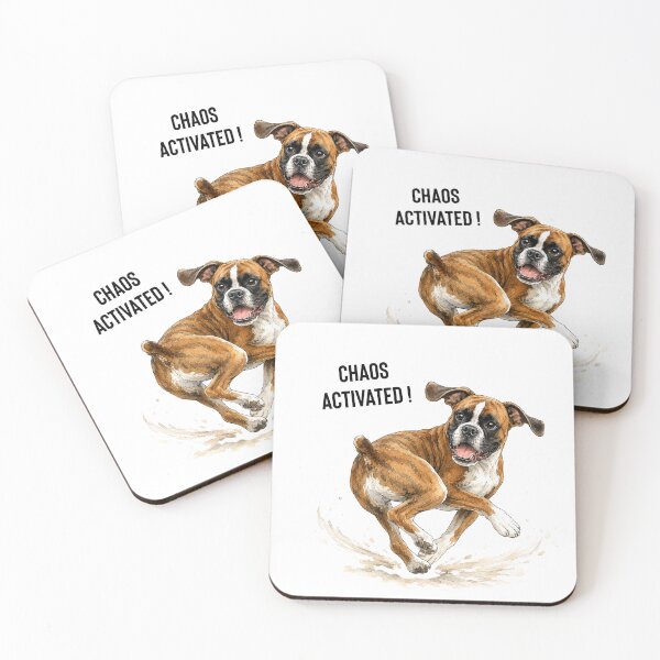 Item preview, Chaos Activated! Boxer Dog Watercolor | Spinning Zoomies Boxer Gift designed and sold by PAPIRO SIGLO XXI.