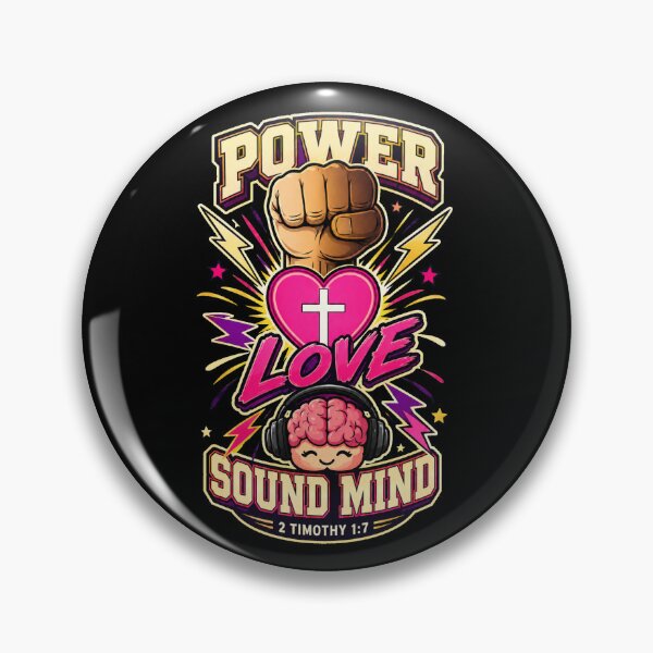 Item preview, Power, Love & Sound Mind – 2 Timothy 1:7 Christian Design designed and sold by Magnolia Brown.