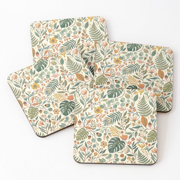 Item preview, Botanical Pattern of Wild Leaves and Flowers designed and sold by Mejiamueriel.