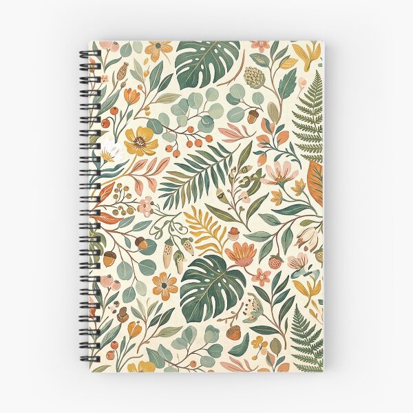 Item preview, Botanical Pattern of Wild Leaves and Flowers designed and sold by Mejiamueriel.