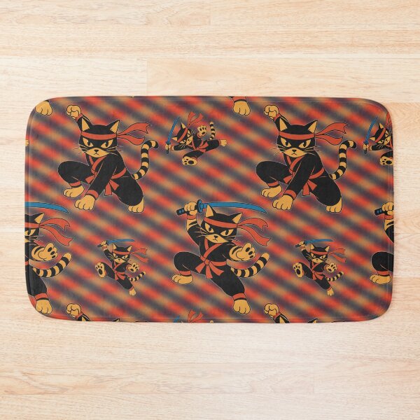 Item preview, Ninja Cats on the waves designed and sold by Cathedral of Curiosity.