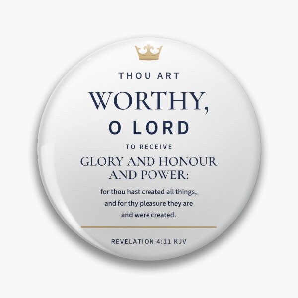 Item preview, Thou Art Worthy Revelation 4:11 KJV Full Verse Christian Design designed and sold by FaithThroughEverySeason.