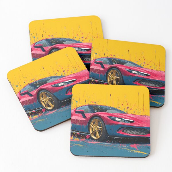 Item preview, Ferrari 296 GTB Supercar Pop Art Collector Artwork designed and sold by AutoPopStudio.