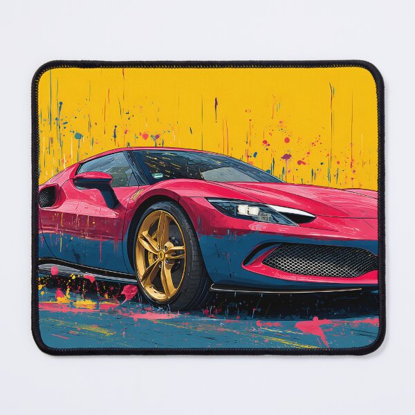 Item preview, Ferrari 296 GTB Supercar Pop Art Collector Artwork designed and sold by AutoPopStudio.