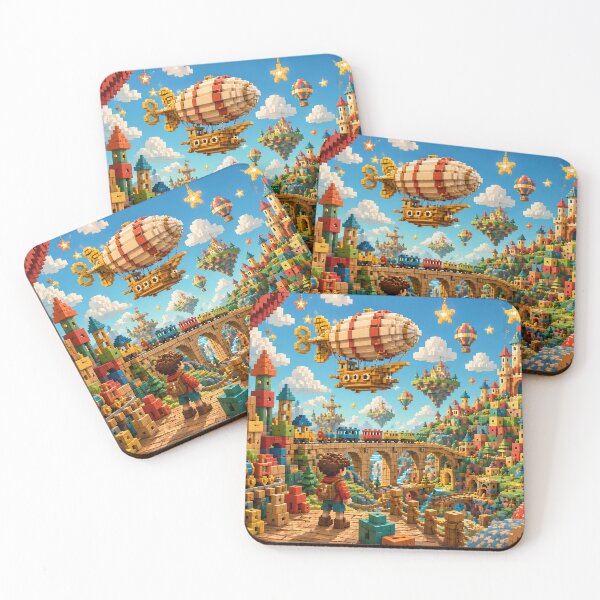 Item preview, Toy Block Kingdom and Storybook Airship designed and sold by pixelpopplanet.