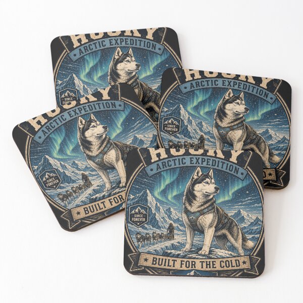 Item preview, Husky Arctic Expedition Vintage Snow Dog Retro Outdoor Adventure T-Shirt designed and sold by TeeVibeHaus.