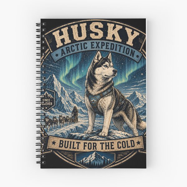 Item preview, Husky Arctic Expedition Vintage Snow Dog Retro Outdoor Adventure T-Shirt designed and sold by TeeVibeHaus.
