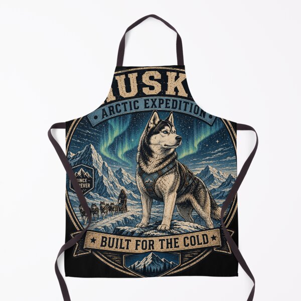 Item preview, Husky Arctic Expedition Vintage Snow Dog Retro Outdoor Adventure T-Shirt designed and sold by TeeVibeHaus.