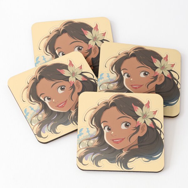 Item preview, Hawaiian princess anime style designed and sold by Danime Planet.
