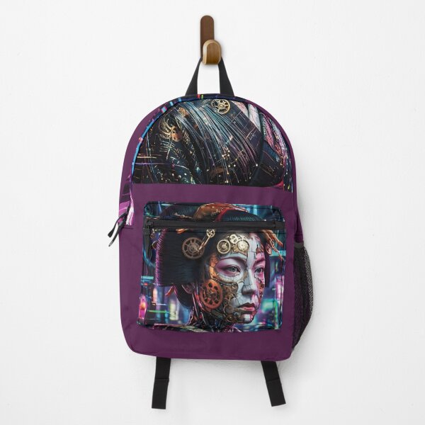 Item preview, Cybernetic Geisha Portrait with Clockwork Emotions designed and sold by Lucia Amaris Art.
