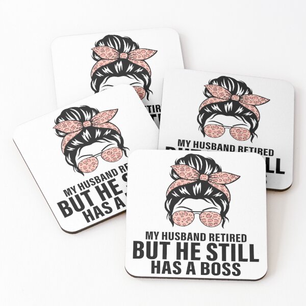 Item preview, My Husband Retired But He Still Has A Boss Funny Retirement Wife Gift Design designed and sold by 76Valeria.