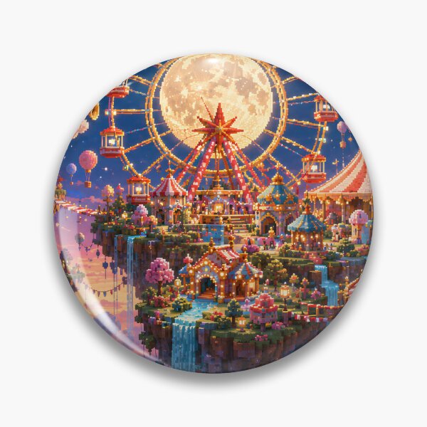 Item preview, Moonlight Carnival on a Floating Island designed and sold by pixelpopplanet.