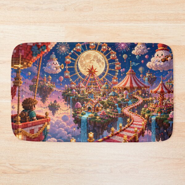 Item preview, Moonlight Carnival on a Floating Island designed and sold by pixelpopplanet.