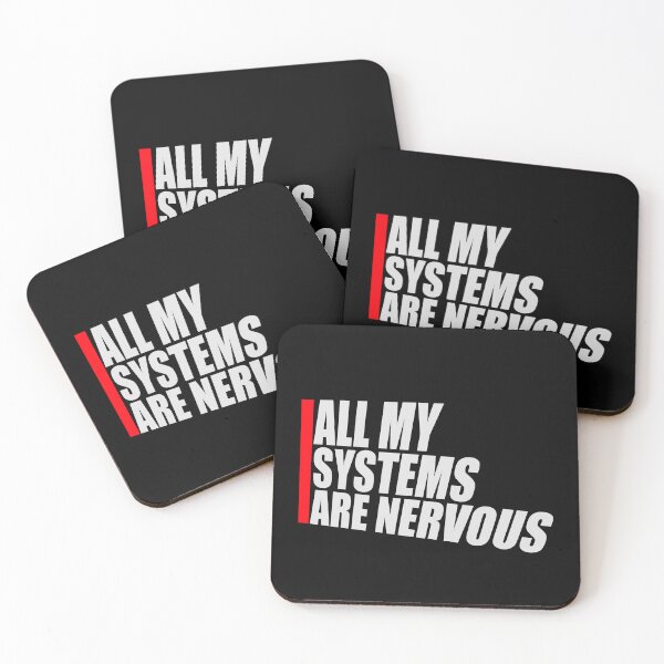 Item preview, All My Systems Are Nervous Funny Anxiety Relatable Quote designed and sold by shirt-o-mat.