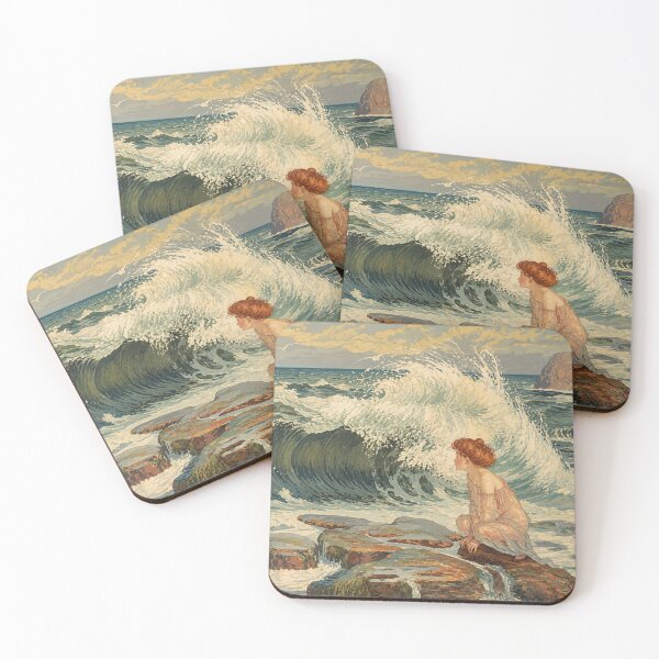 Item preview, The Wave by František Kupka - Ocean Wave Art Nouveau Seascape Wall Art for Coastal Decor Lovers designed and sold by RickE.