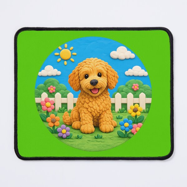 Item preview, Goldendoodle - clay - round designed and sold by AcornAndPebble.
