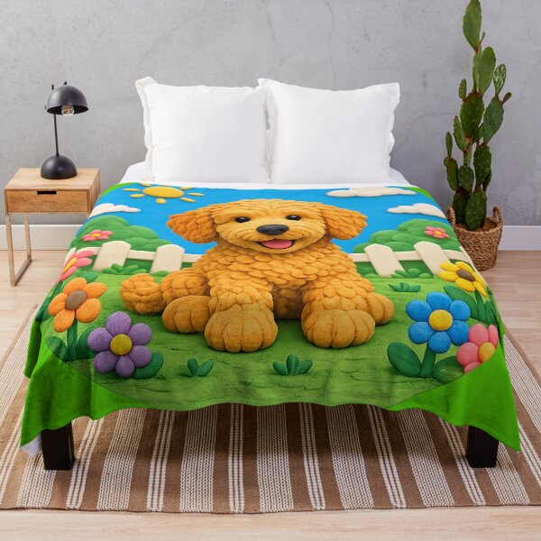 Item preview, Goldendoodle - clay - round designed and sold by AcornAndPebble.