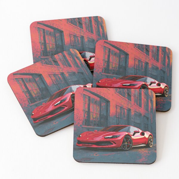 Item preview, Ferrari 296 GTB Pop Art Racing Inspired Illustration designed and sold by AutoPopStudio.
