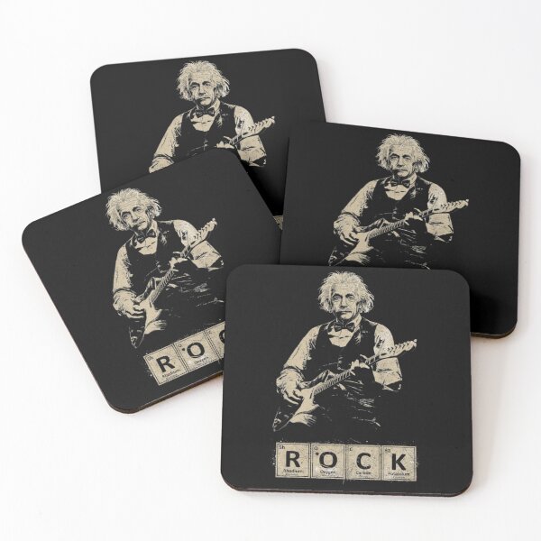 Artikelvorschau, Albert Einstein Rockgitarren-Chemie-Design entworfen und verkauft von Nacho Average Designs.