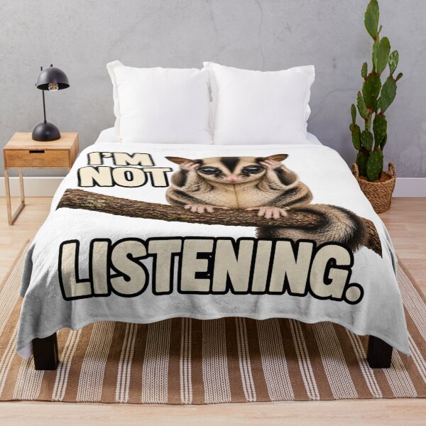 Item preview, I'm Not Listening Sugar Glider designed and sold by HippyRikky.