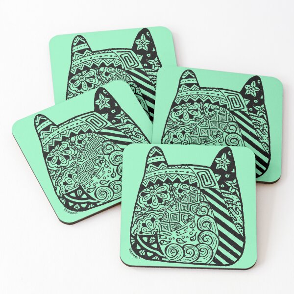 Item preview, Zentangle Cat designed and sold by Momo Squared Designs.