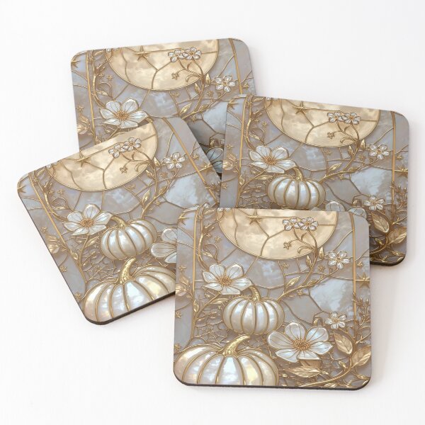 Item preview, Pearl Pumpkins Moon Stained Glass Style designed and sold by BriSher.