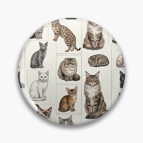 Item preview, Illustrated Cat Breed Pattern Collage designed and sold by Mejiamueriel.
