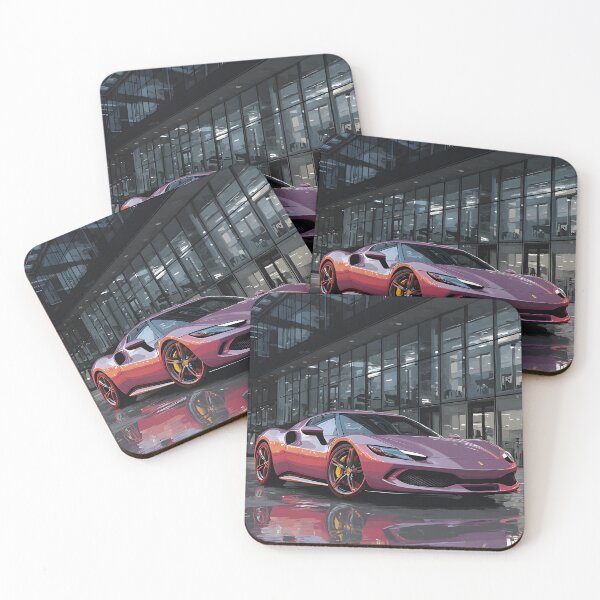 Item preview, Ferrari 296 GTB Futuristic Pop Art Supercar Artwork designed and sold by AutoPopStudio.