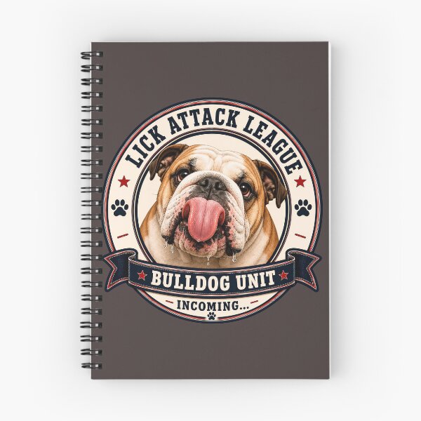 Item preview, Lick Attack League - Bulldog Unit - Incoming.../Funny English Bulldog Badge Logo  designed and sold by Halejo68.