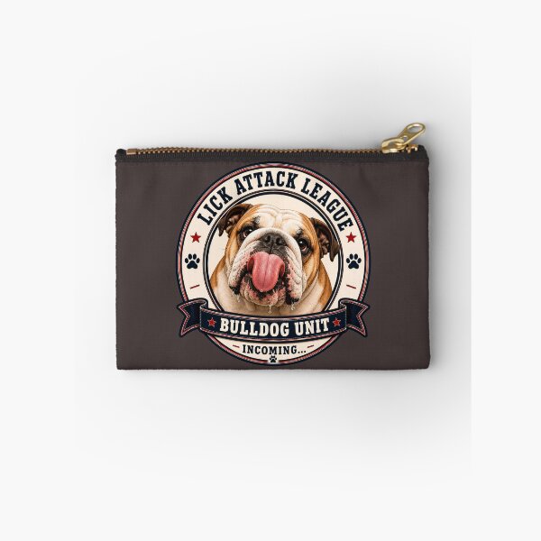 Item preview, Lick Attack League - Bulldog Unit - Incoming.../Funny English Bulldog Badge Logo  designed and sold by Halejo68.