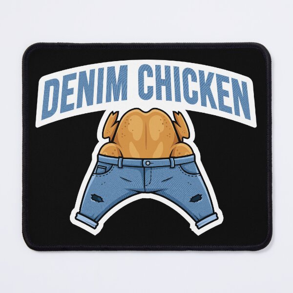 Item preview, Denim Chicken with Blue Text designed and sold by fpleasants.