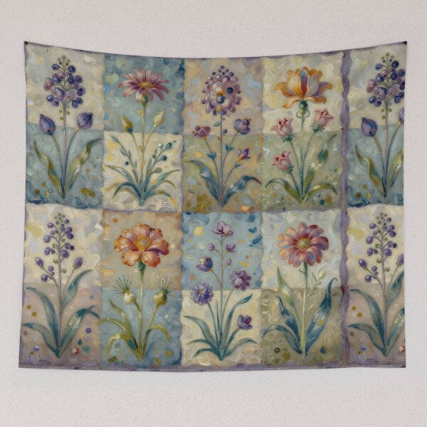Item preview, Country Springtime Flower Quilt designed and sold by TheMadTeaParty.