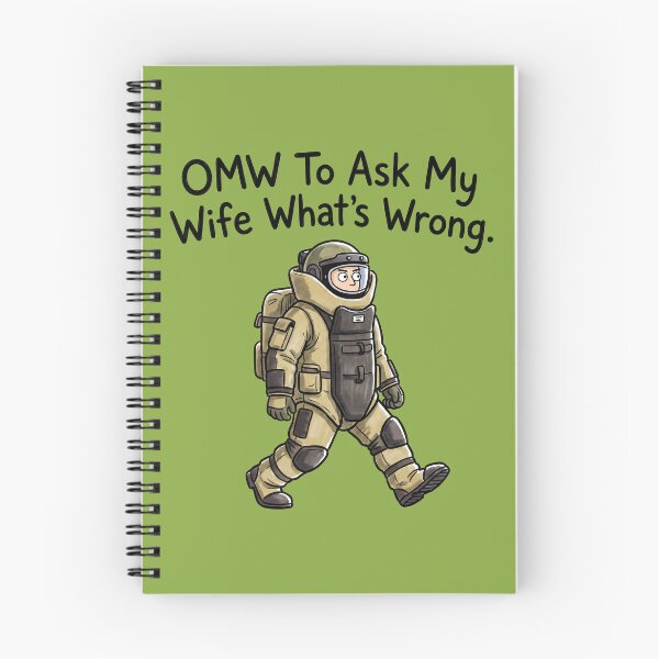 Item preview, OMW To Ask My Wife What's Wrong Bomb Squad EOD Cartoon designed and sold by ThreadRiotTees.