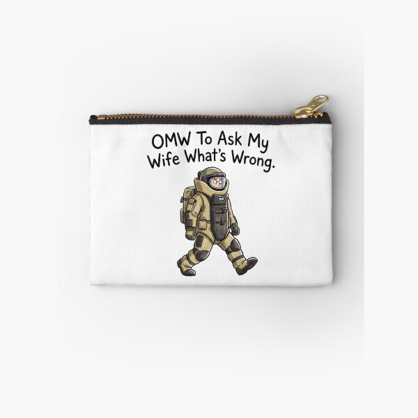 Item preview, OMW To Ask My Wife What's Wrong Bomb Squad EOD Cartoon designed and sold by ThreadRiotTees.
