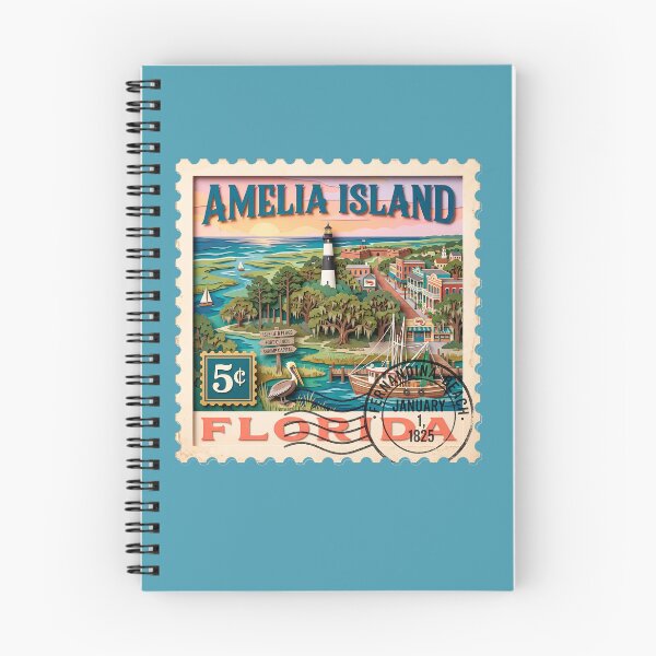 Item preview, Amelia Island Florida Vintage Postage Stamp - 3D Papercraft Art designed and sold by Mandeville Photography.
