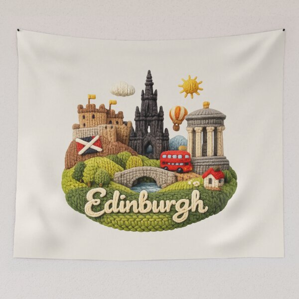 Item preview, Cute Knitted Edinburgh Landmark | Handmade Yarn Knit Travel Souvenir designed and sold by Moons Studio.