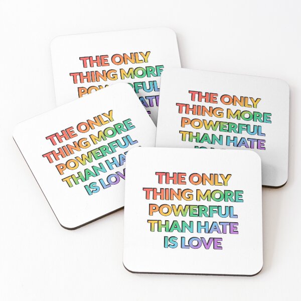 Item preview, The Only Thing More Powerful Than Hate Is Love - LGBT Pride designed and sold by Inspirationmotivation.
