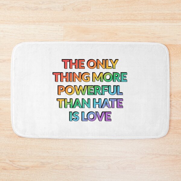 Item preview, The Only Thing More Powerful Than Hate Is Love - LGBT Pride designed and sold by Inspirationmotivation.