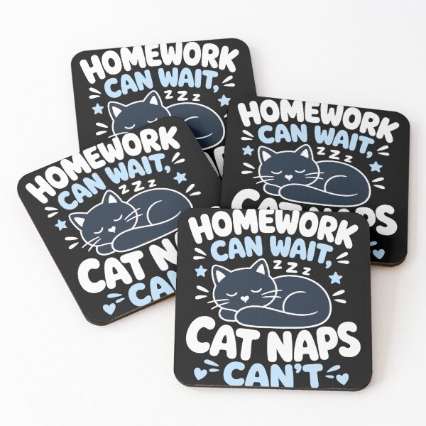 Item preview, back to school  Homework Can Wait Cat Naps Can't Funny Shirt designed and sold by Uglyandcute.