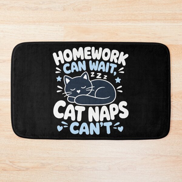 Item preview, back to school  Homework Can Wait Cat Naps Can't Funny Shirt designed and sold by Uglyandcute.