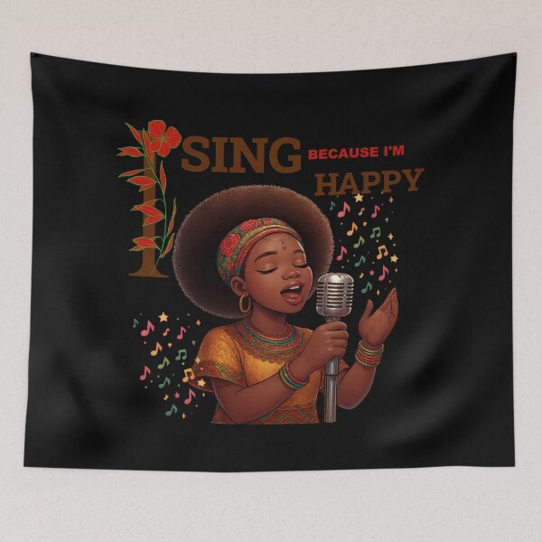Item preview, I SING BECAUSE I'M HAPPY designed and sold by Flavaprints4u.