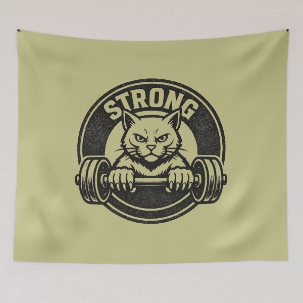 Item preview, Iron Paws Funny Gym Cat – Weightlifting Cat Lover Design, Funny Fitness Gift designed and sold by AYACHI90.